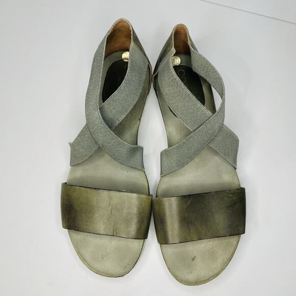 Cordani Sayger Gladiator Sandals Strappy Cork Leather Boho Peasant Green EU 40 - Picture 1 of 7